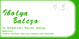 ibolya balczo business card